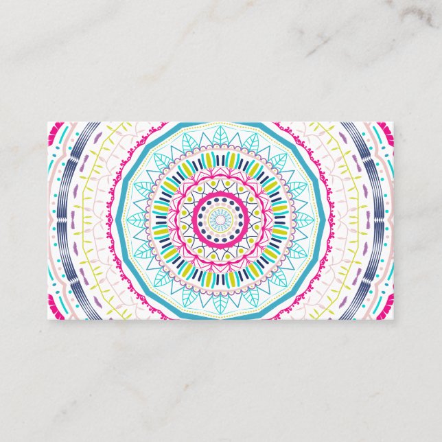 colorful mandala business card (Front)