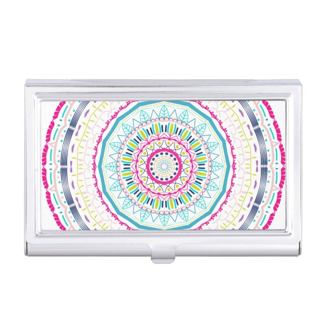 colorful mandala business card case (Front)