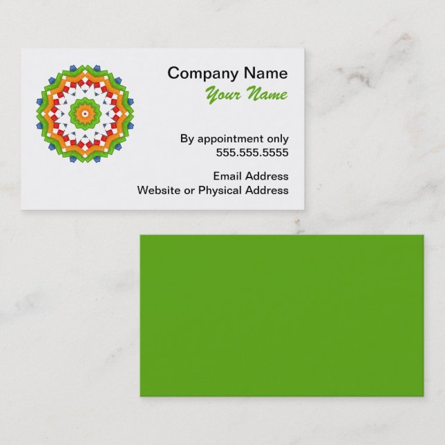 Colorful Mandala Business Cards (Front/Back)