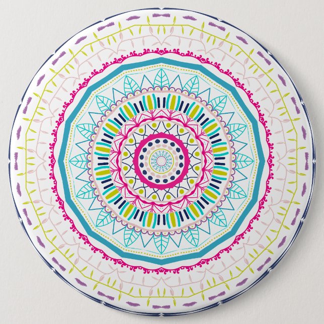colorful mandala button (Front)