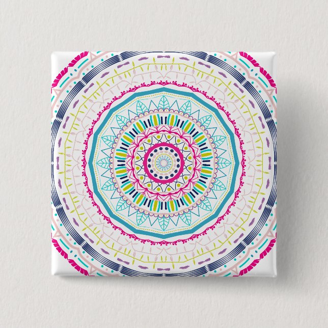 colorful mandala button (Front)