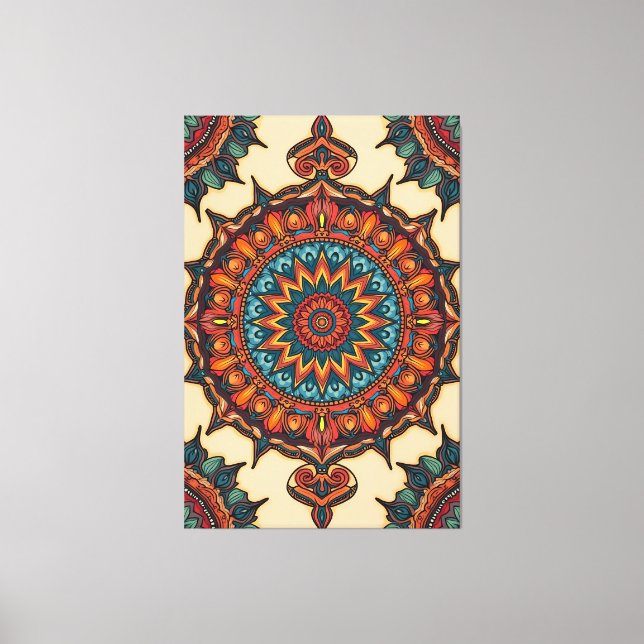 Colorful Mandala Canvas Print (Front)