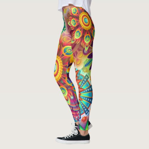 Colorful Mandala  Capri All_Over_Print Leggings