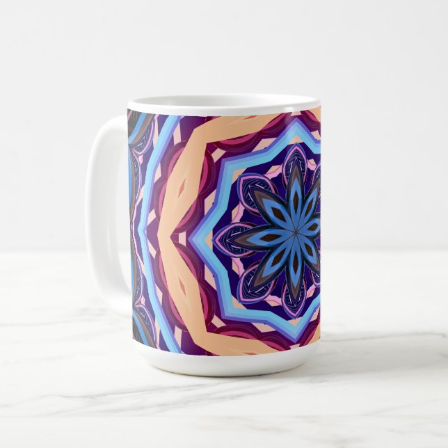 Colorful Mandala Coffee Mug (Front Left)