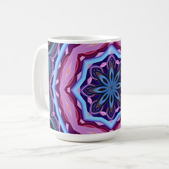 Colorful Mandala Coffee Mug (Front Left)