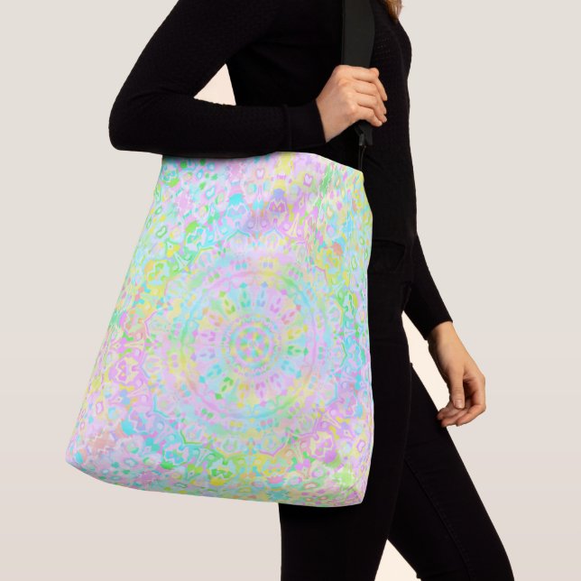 Colorful Mandala Crossbody Bag (Close Up)