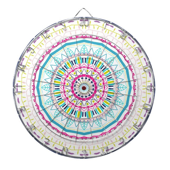 colorful mandala dart board (Front)