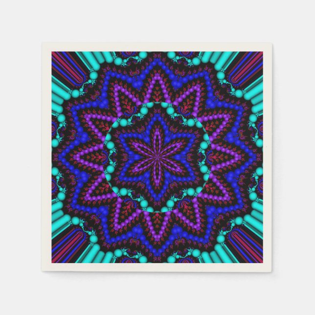 Colorful Mandala Design Napkins (Front)