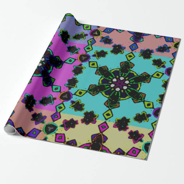 colorful mandala designs wrapping paper (Unrolled)