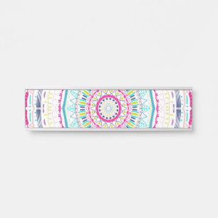 colorful mandala door sign