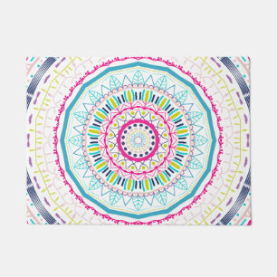 colorful mandala doormat