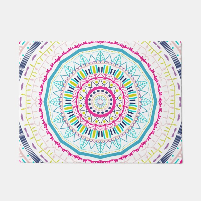 colorful mandala doormat (Front)