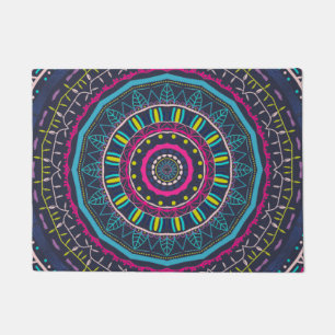 colorful mandala doormat