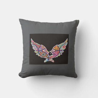 Colorful Mandala Eagle Design Cushion