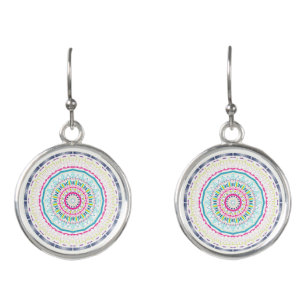 colorful mandala earrings