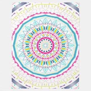 colorful mandala fleece blanket