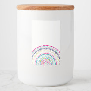 colorful mandala food label