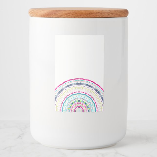 colorful mandala food label (Front)