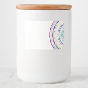 colorful mandala food label