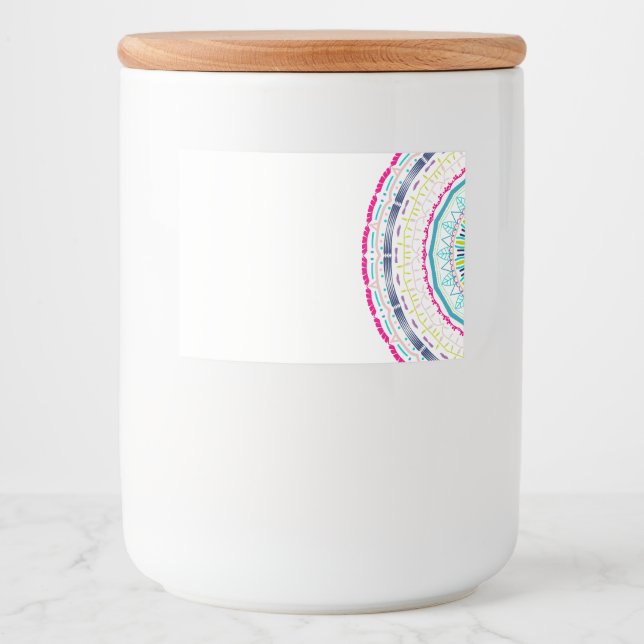 colorful mandala food label (Front)