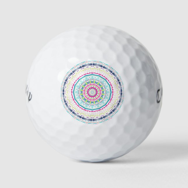 colorful mandala golf balls (Front)