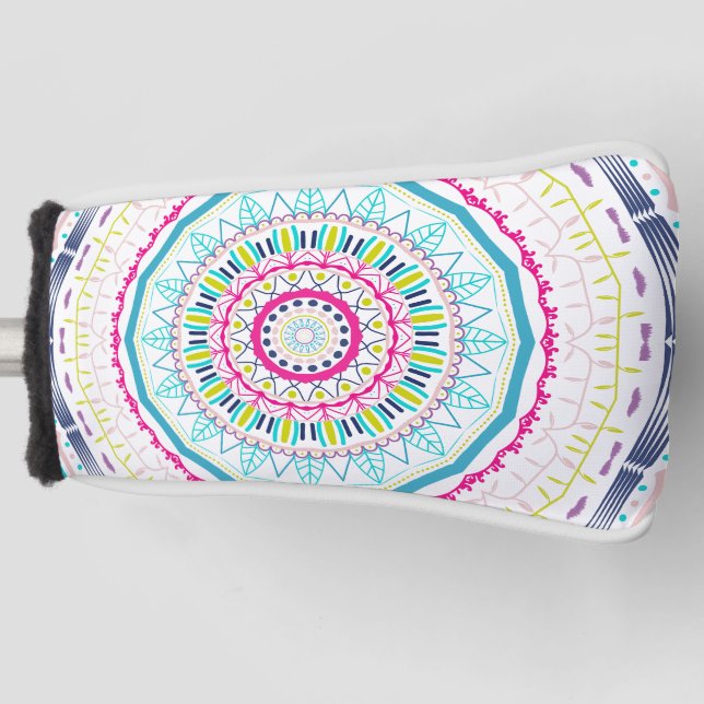 colorful mandala golf head cover (Front)