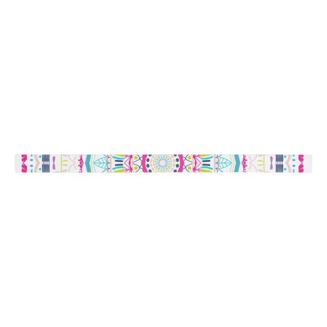 colorful mandala grosgrain ribbon (Front)