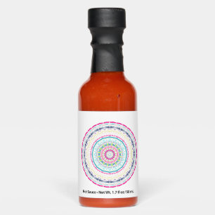 colorful mandala hot sauces