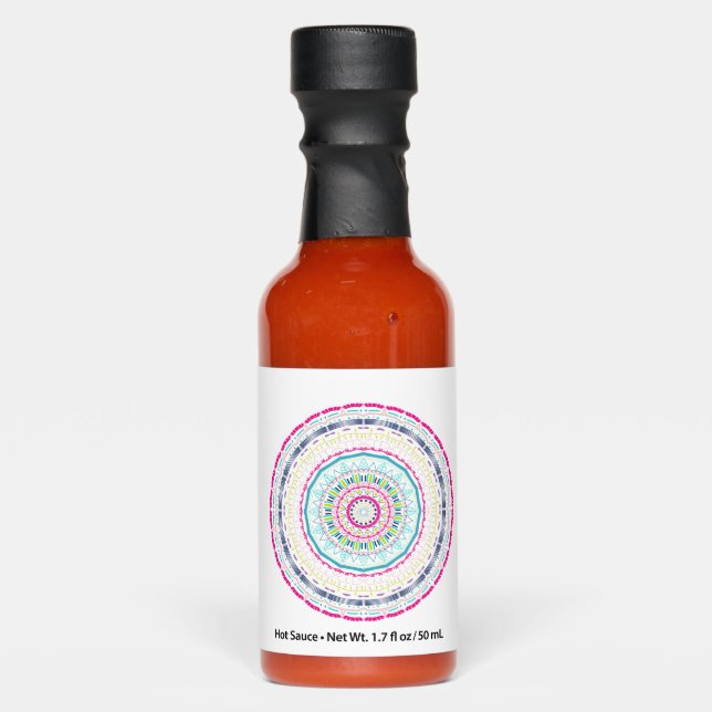 colorful mandala hot sauces (Front)