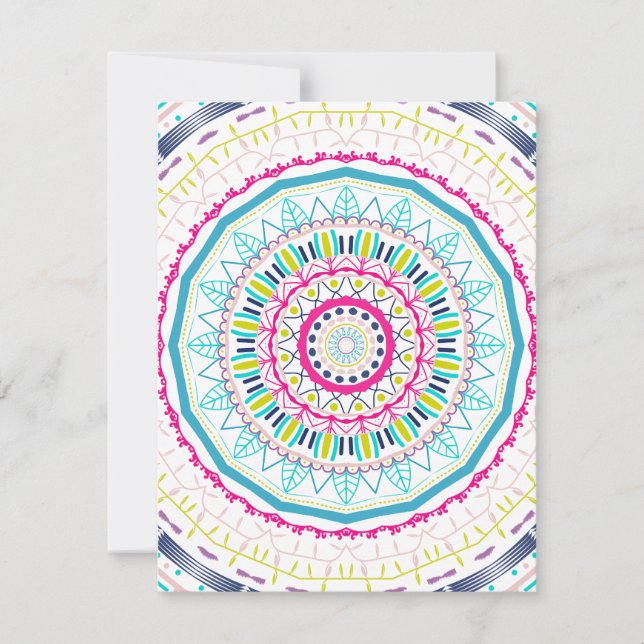 colorful mandala invitation (Front)