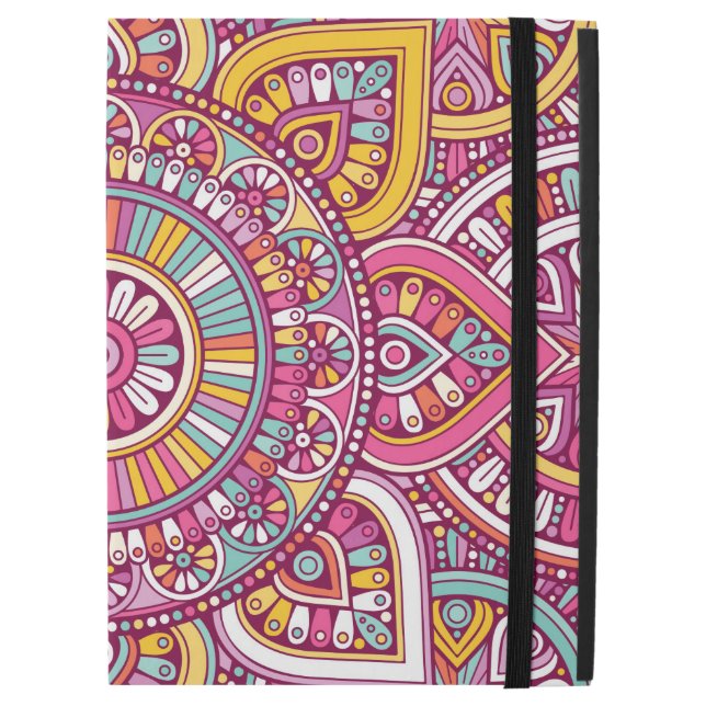 Colorful Mandala iPad Pro 12.9" Case (Front Closed)