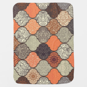 Colorful Mandala: Islamic Patchwork Seamless. Baby Blanket