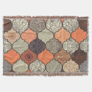 Colorful Mandala: Islamic Patchwork Seamless. Throw Blanket