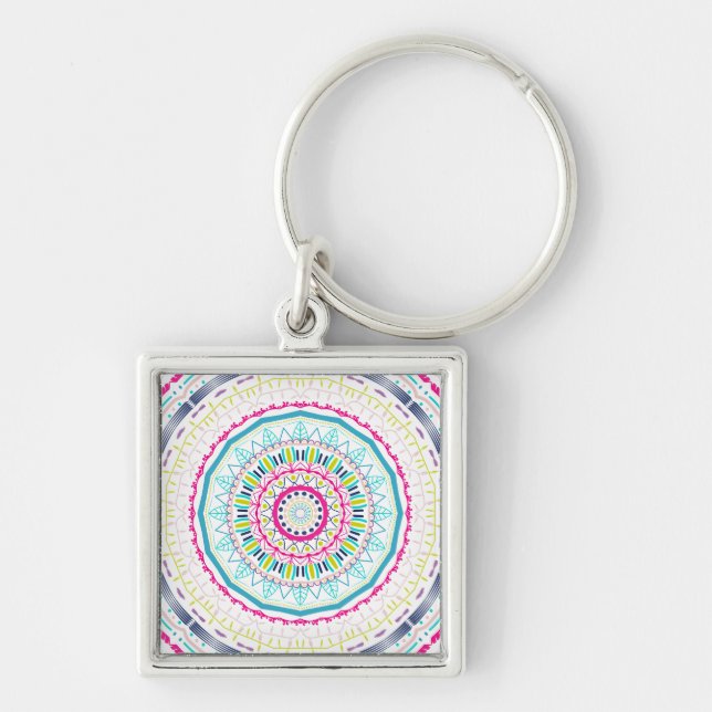 colorful mandala keychain (Front)
