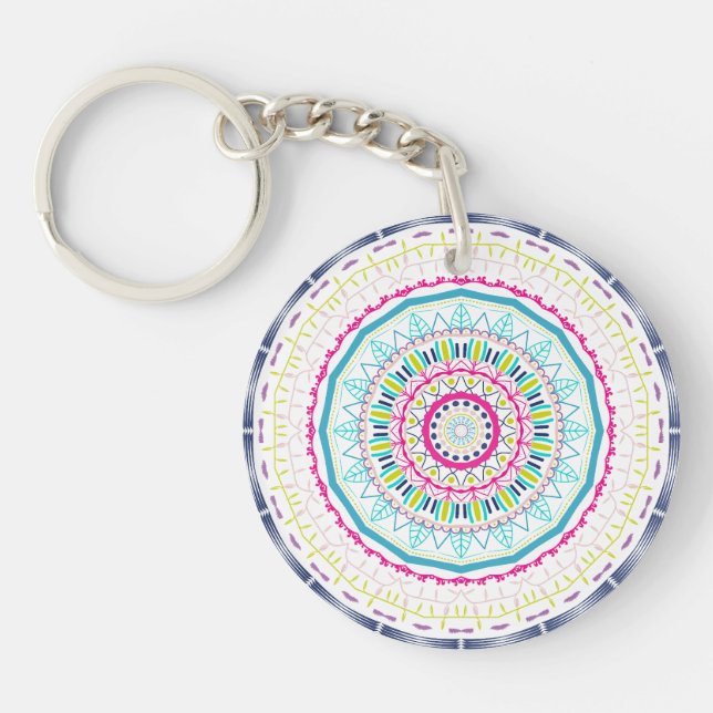 colorful mandala keychain (Front)