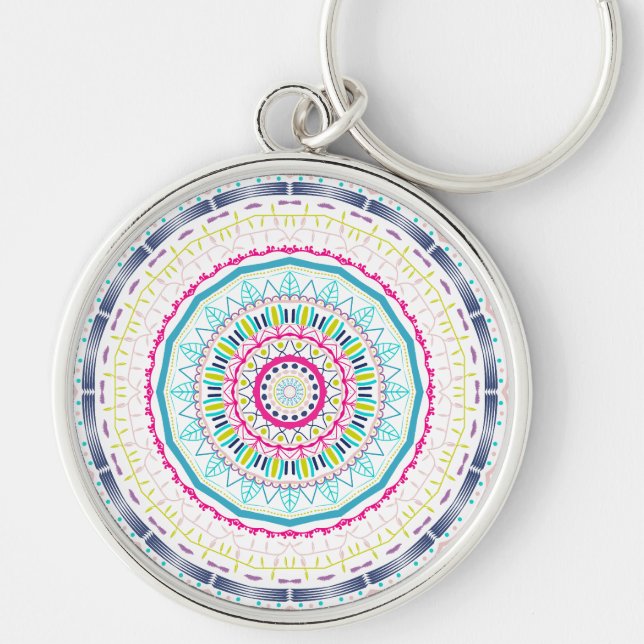 colorful mandala keychain (Front)