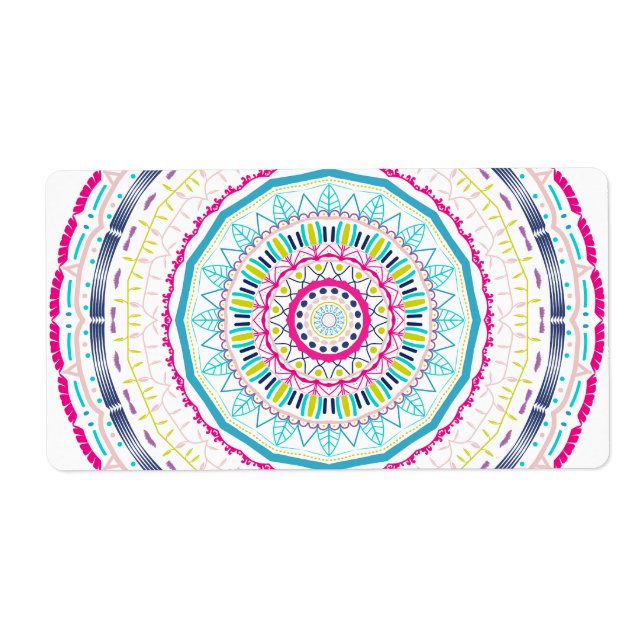 colorful mandala label (Front)