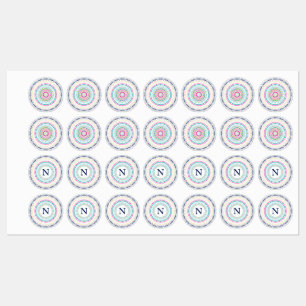colorful mandala labels
