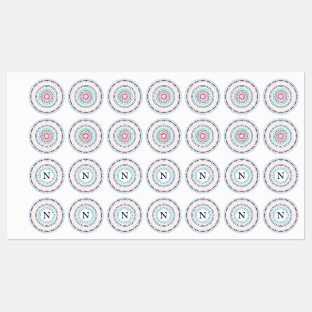 colorful mandala labels (Sheet)