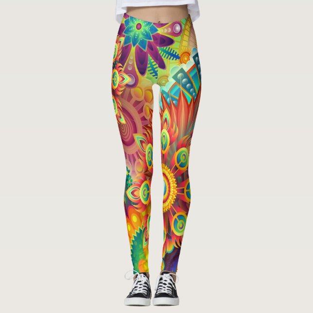 Colorful Mandala  Leggings (Front)