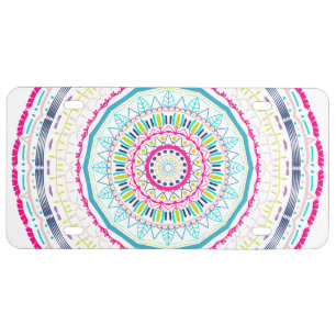 colorful mandala license plate