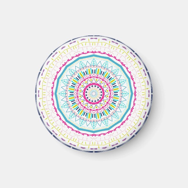 colorful mandala magnet (Front)