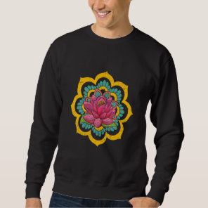 Colorful Mandala  Mandala Geometry Sacred Fractal  Sweatshirt