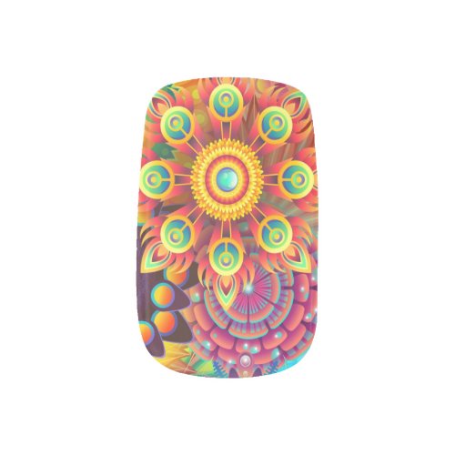 Colorful Mandala Minx Nail Art Decals