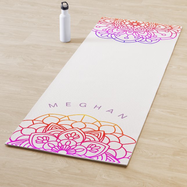Colorful Mandala Monogram Yoga Mat (In Situ)