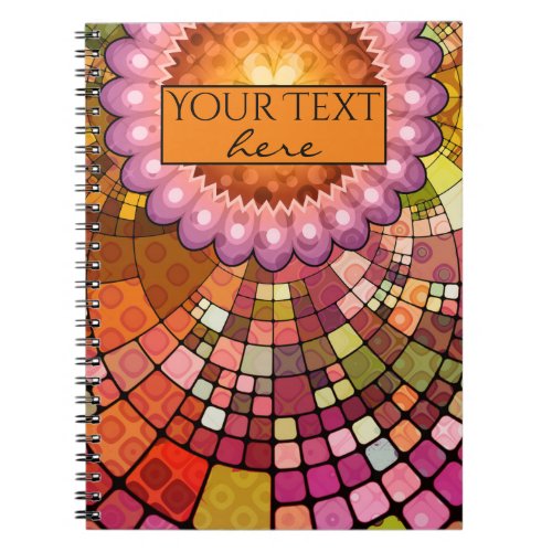 Colorful Mandala Mosaic Abstract Art Notebook