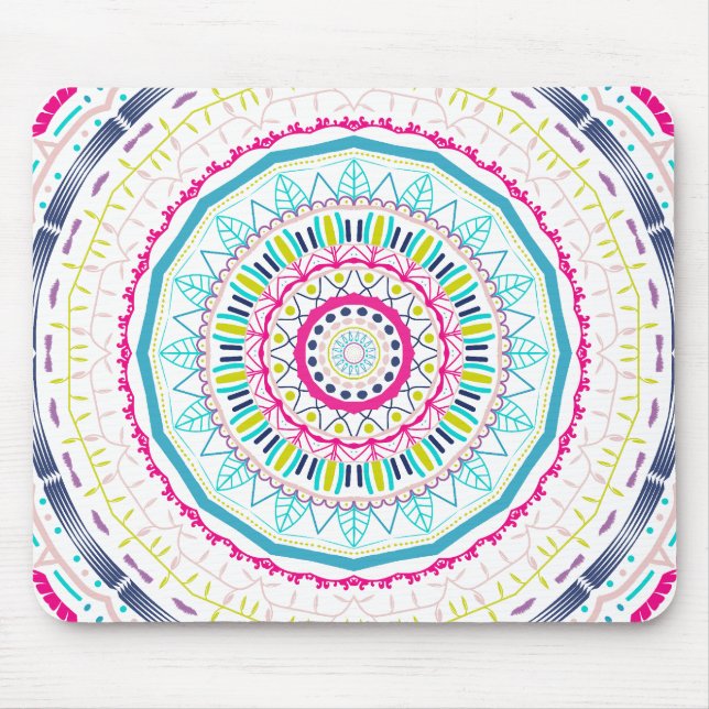 colorful mandala mouse pad (Front)