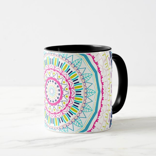 colorful mandala mug (Front Right)