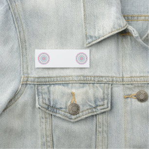 colorful mandala name tag