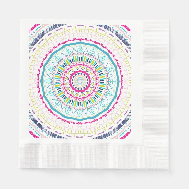 colorful mandala napkins (Front)